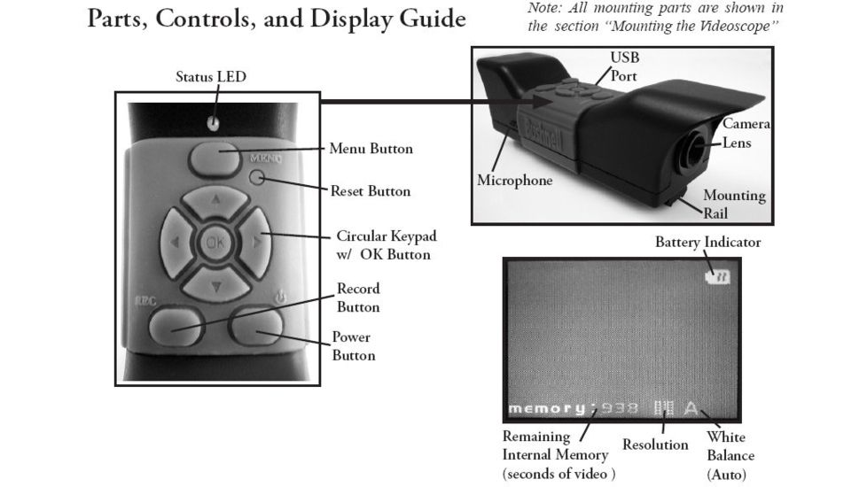 Bushnell 5x Videoscope Display Guide 737000v