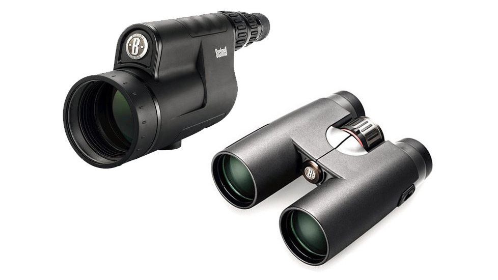 Bushnell Excursion 20-60x80mm Spotting Scope and Bushnell 620142 Elite E2 10x42 Binocular
