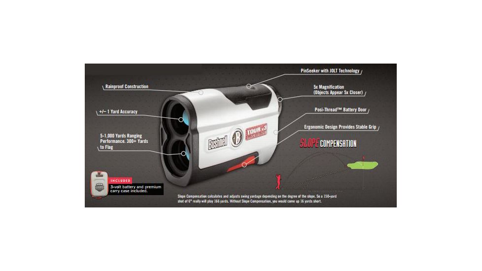Bushnell TourV3 Slope Edition Laser Rangefinder 201361