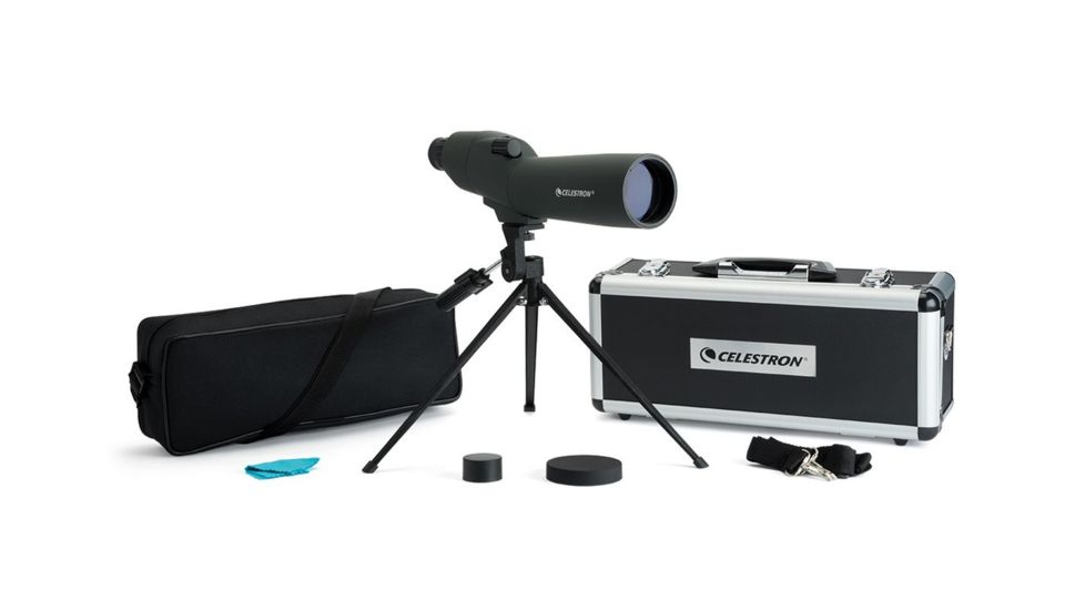 Celestron 20-60x60mm Zoom Refractor Straight Spotting Scope, Green 52229
