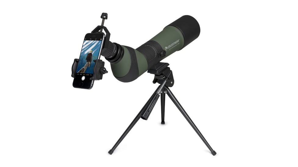 Celestron LandScout 20-60x65 Spotting Scope w/Smartphone Adapter, K9, OD Green, 52328