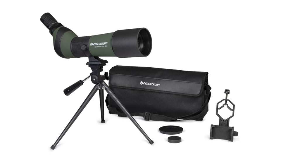 Celestron LandScout 20-60x65 Spotting Scope w/Smartphone Adapter, K9, OD Green, 52328