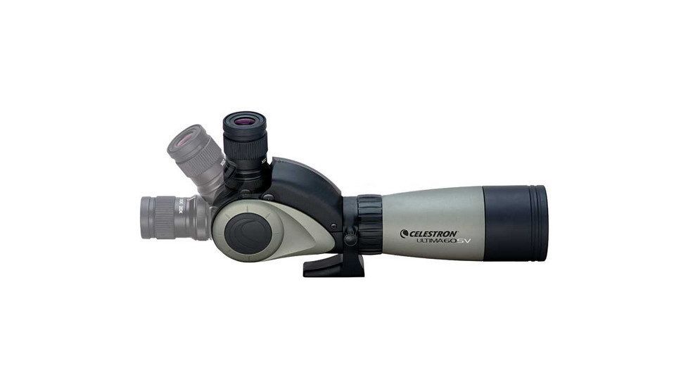 Celestron Ultima 60 SV Swing View Spotting Scope - 20-60x60 Refractor Scope w/ Multi-angle Zoom Eyepiece - 52256