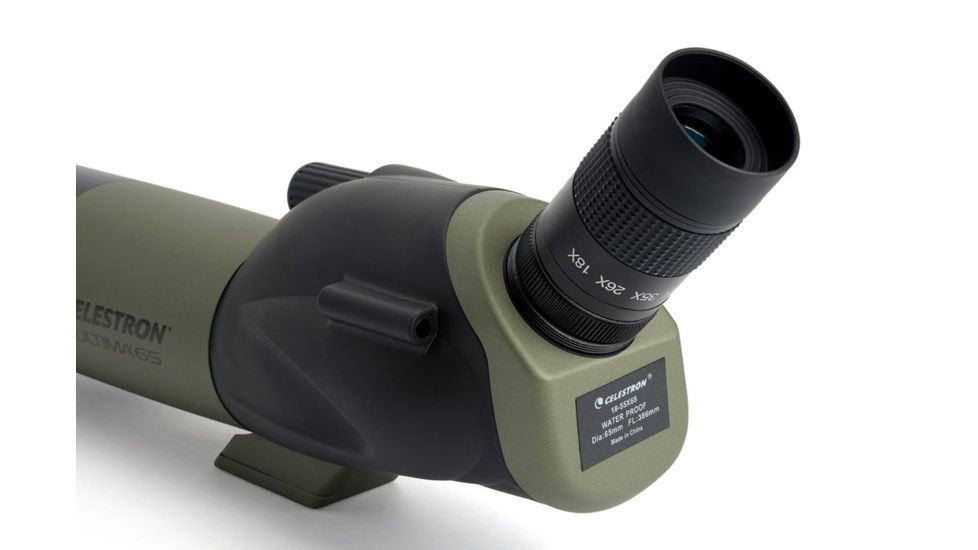 Celestron Ultima 65 Angled Spotting Scope, 18-55x65mm, 45 Degree w/ Smartphone Adapter 52348