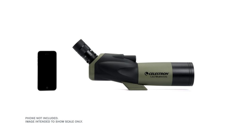 Celestron Ultima 65 Angled Spotting Scope, 18-55x65mm, 45 Degree w/ Smartphone Adapter 52348