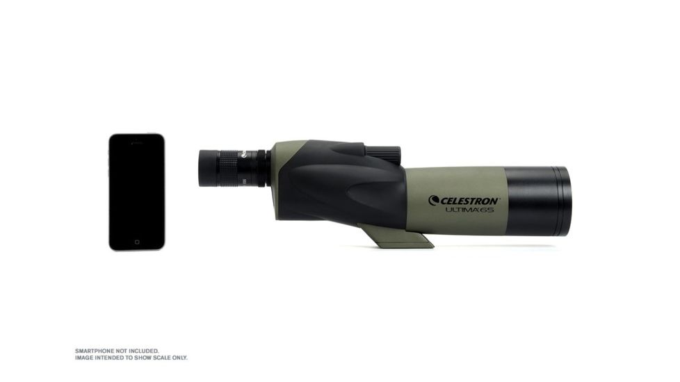 Celestron Ultima 65 Straight Spotting Scope, 18-55x65 Zoom, Matte w/ Case 52249
