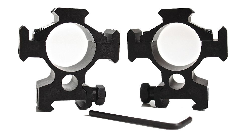 CounterSniper Optics Scope Mount Set with Pictainny Rail - 30MM Medium, Black DOH405