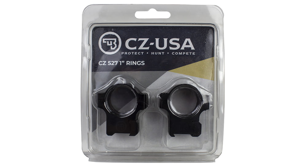 CZ-USA CZ 527 1in Dovetail Rings, Black Matte, 40088