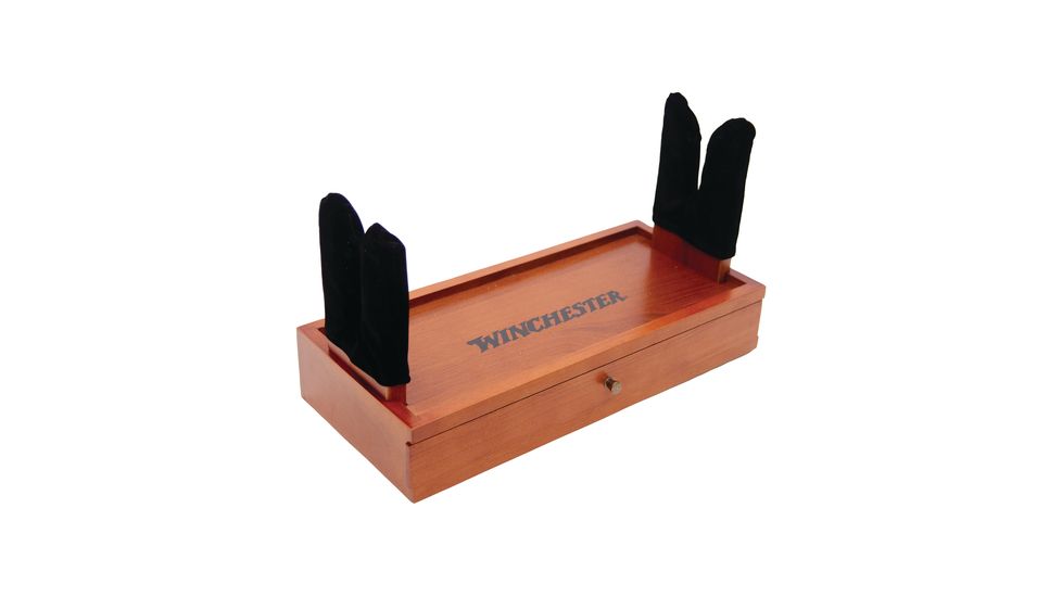 Dac Technologies Winchester Real Wood Gun Cleaning Station With 17 Piece Gun Cleaning Kit