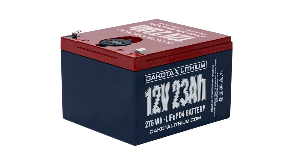 Dakota Lithium 12V 23Ah Battery w/Dual Usb Ports &amp; Voltmeter, PID12V23AHUSB