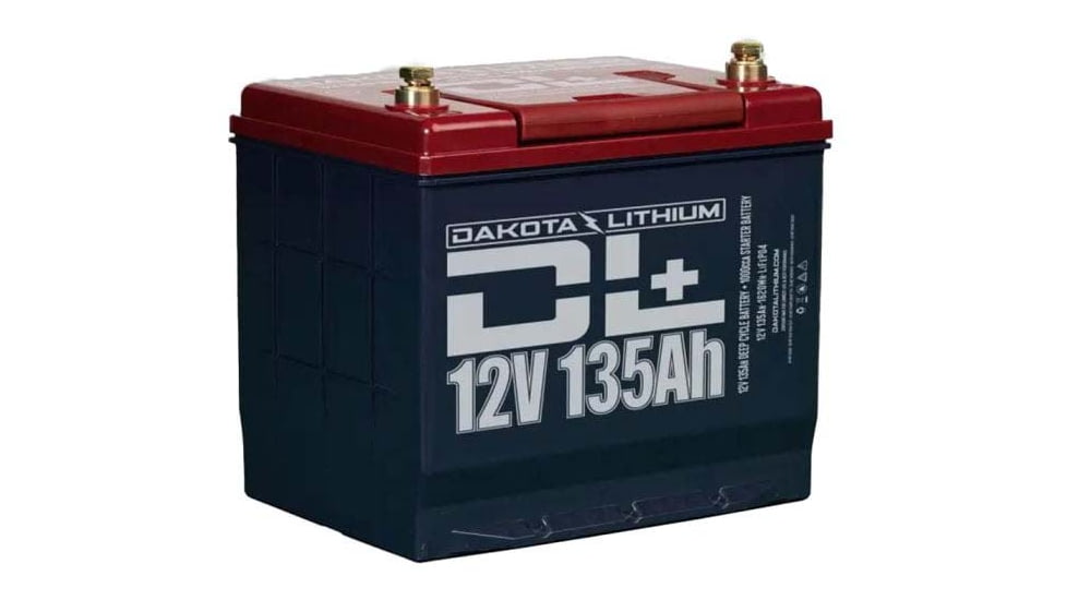 Dakota Lithium Plus 12V 135Ah Dual Purpose 1000CCA Starter Battery /Deep Cycle Performance, PID12V135AHPLUS