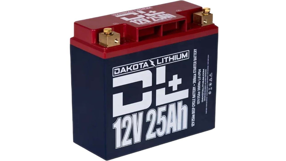 Dakota Lithium Plus 12V 25Ah 300CCA Battery, PID12V25AH