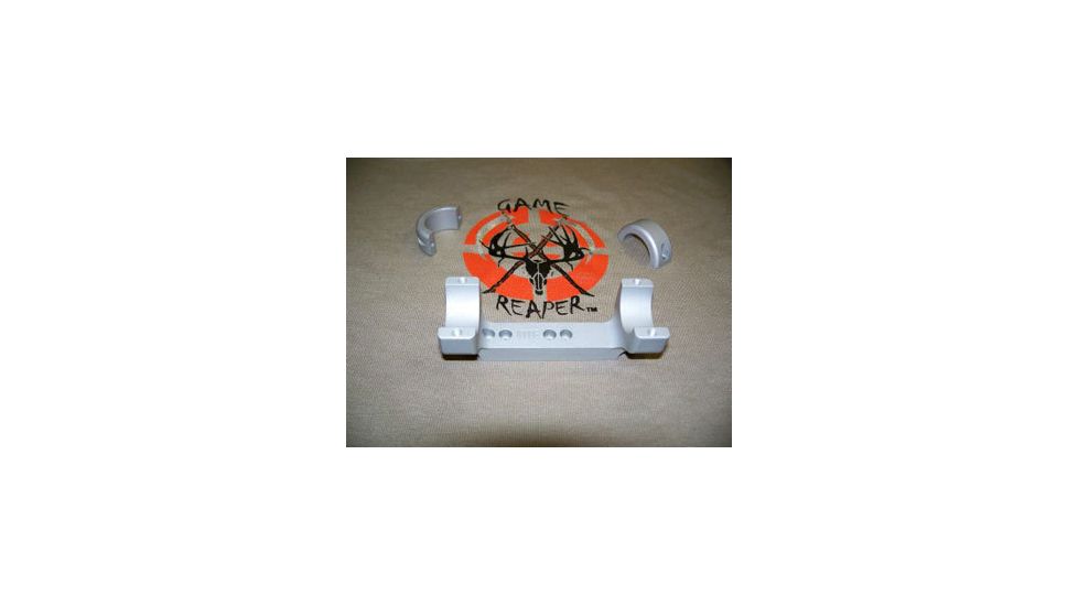 DNZ Products Game Reaper Scope Mount - Weatherby Mark V, Low Ring, 1 in Tube, Silver, 10400s