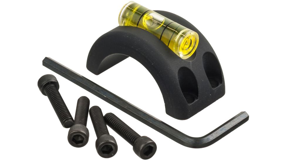 DNZ Products Freedom Reaper Tactical Ring w/ Level Added, 4 Screws per Ring, 1 inch, Black, 1TRLE