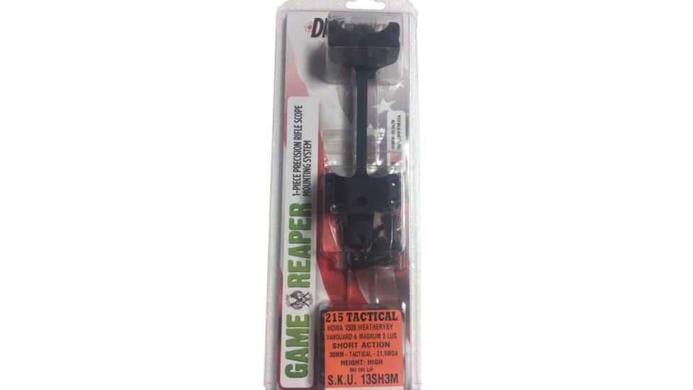 DNZ Products 215 Tactical Scope Mount - Howa 1500, Weatherby Vanguard, Short Action, High Ring, 21.5 MOA, 30 mm Tube, Black Matte, 13SH3M