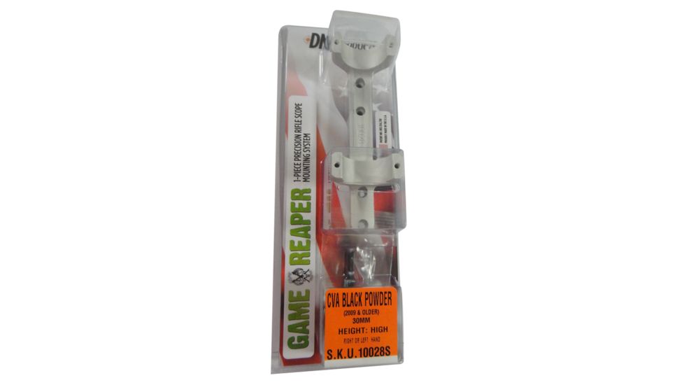 DNZ Products Game Reaper Scope Mount - CVA Black Powder Rifles, High Ring, 30 mm Tube, Silver, 10028S