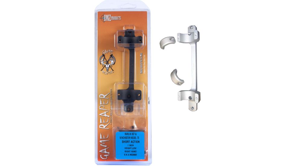 DNZ Products Marlin 1in XS7 Rifle Scope Mounts, Black, Silver