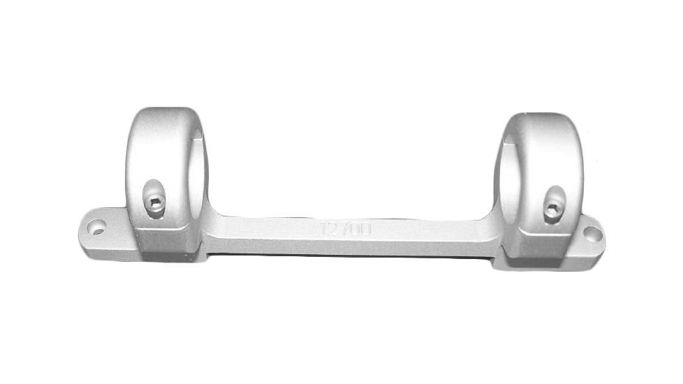 DNZ Products Game Reaper Scope Mount - Savage All Round Receiver Long Action Offset Rings, Medium Ring, 0 MOA, Right Hand, 1 in Tube, Silver, 18200OSS