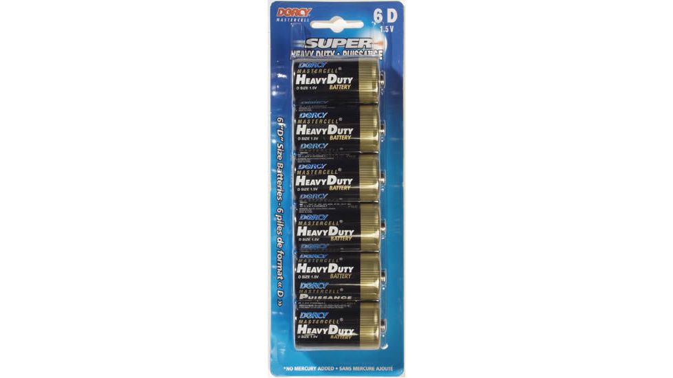 Dorcy D Mastercell Heavy Duty Batteries - 6 Per Card 41-1550
