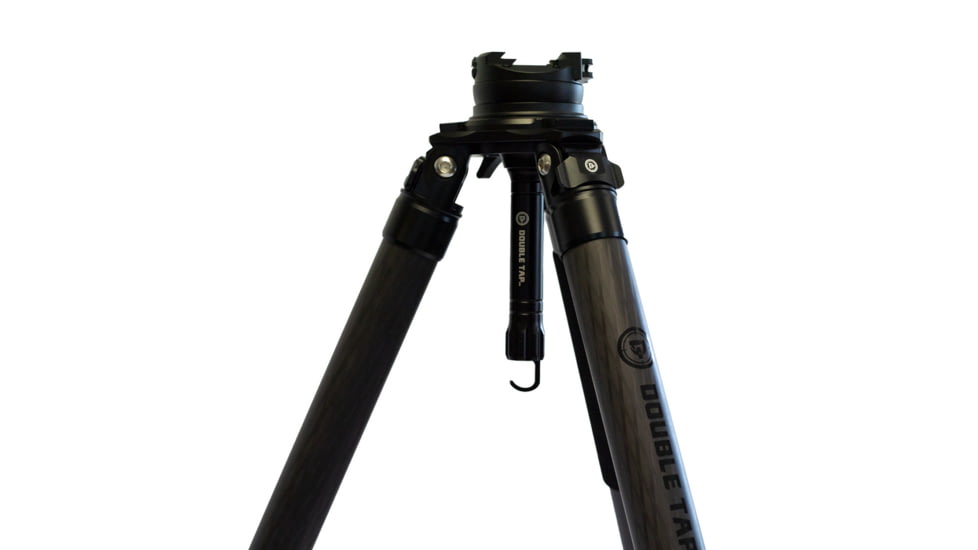 Double Tap Industries Stronghold Carbon Fiber Shooting Tripod w/Leveling Head, Black, TRI-CF-002L