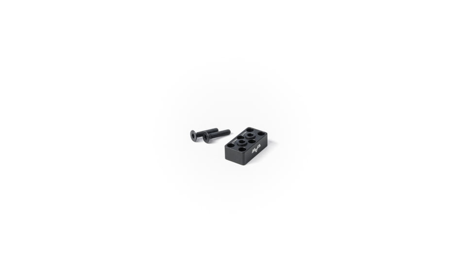 EAW German Tactical Mount Elevation Block, Hole Distance 10mm, Angeled Mount, Height 10mm, Black, 60006