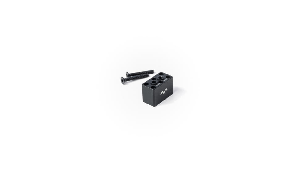 EAW German Tactical Mount Elevation Block, Hole Distance 10mm, Angeled Mount, Height 20mm, Black, 60008