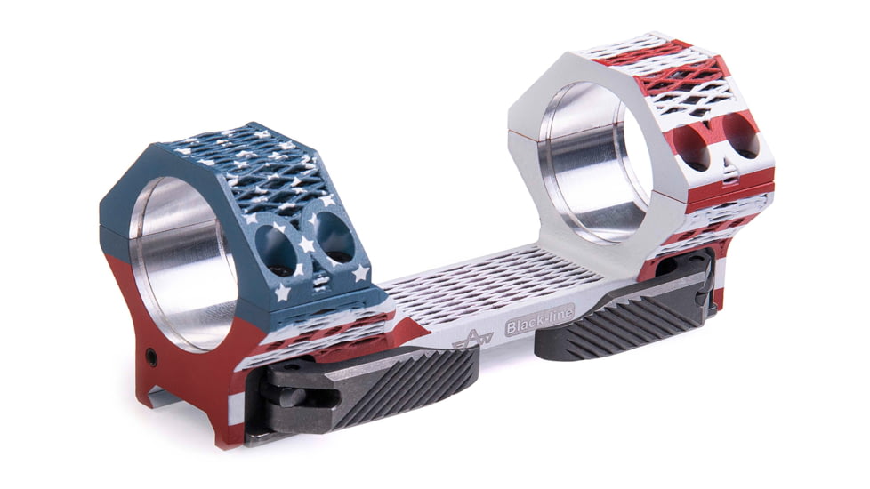 EAW EAW Ultralight 3D Printed Scope Mount w/Lever, Diameter 30mm, Height 10mm, Lever, Red/White/Blue, Small, 48925301002101