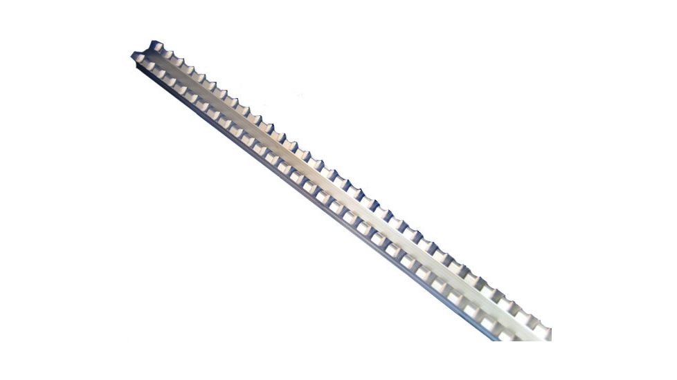 EGW Picatinny Rail Scope Mount Extrusion w/ Slots 2092, 32 inch, silver