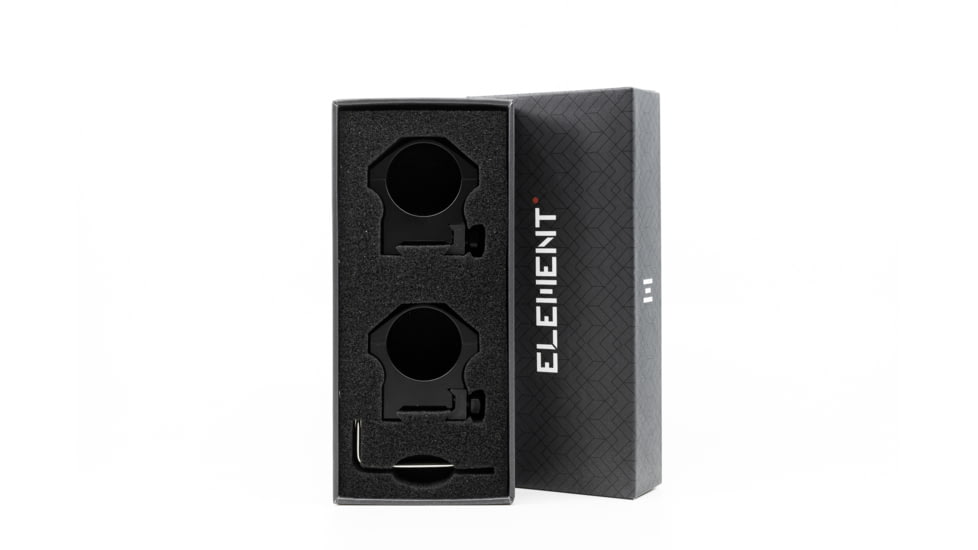 Element Optics Accu-Lite Medium Rings, 30mm, Black, ELE54001