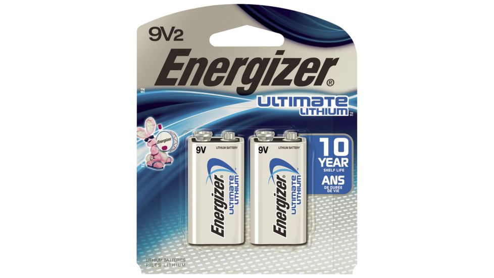 Energizer Advanced Ultimate Lithium 9V Battery, 2 Pack, L522SBP2