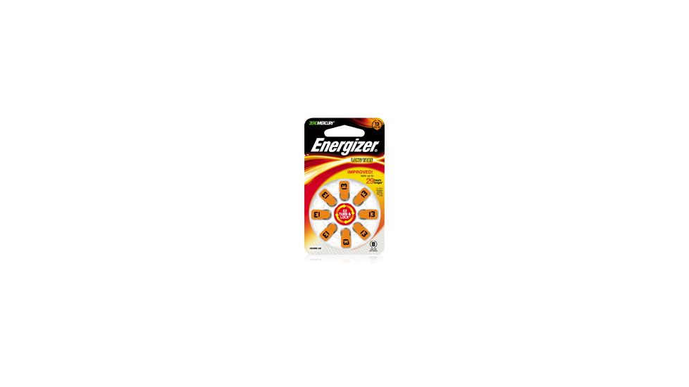 Energizer EZ Turn &amp; Lock Size 13 Hearing Aid Batteries, Pack of 8 AZ13DP-8