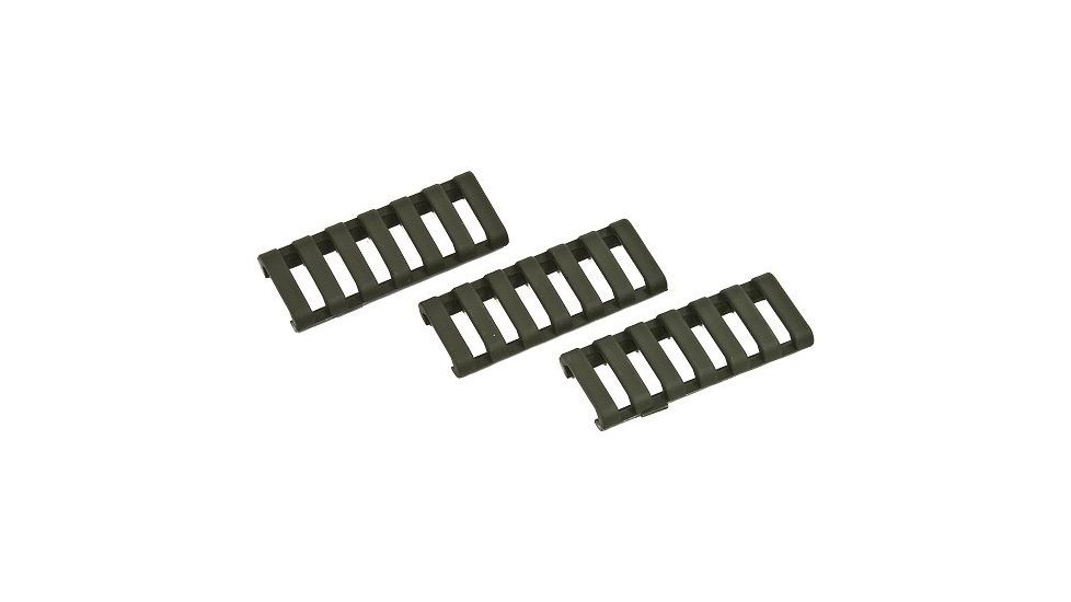 ERGO 7-Slot Low-Pro Ladder Rail Cover, 3 Pack, OD Green, 4378-3PK-OD