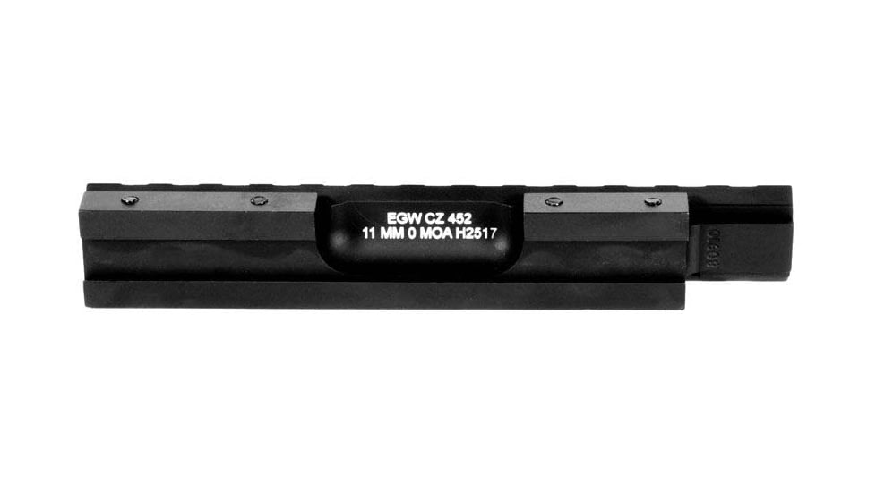 Evolution Gun Works HD Picatinny Scope Mount, CZ 452/CZ 453/CZ 455/CZ 511, Standard Action, 0 MOA, Matte Black Hardcoat, 80910