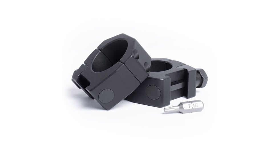 Evolution Gun Works Keystone Series Scope Ring Set, 1in Tube, 1.275in High, Black, 62002