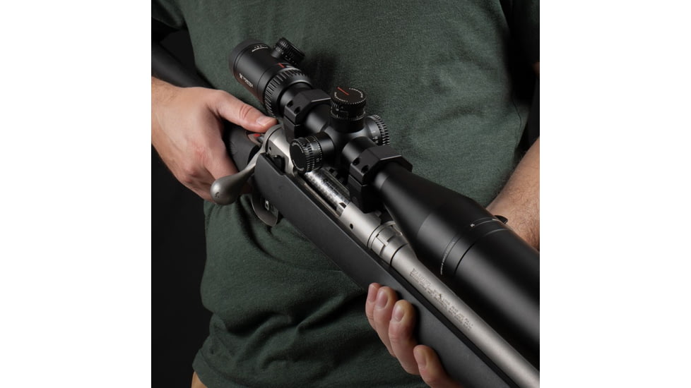 Evolution Gun Works Keystone Series Scope Ring Set, 1in Tube, 1.275in High, Black, 62002