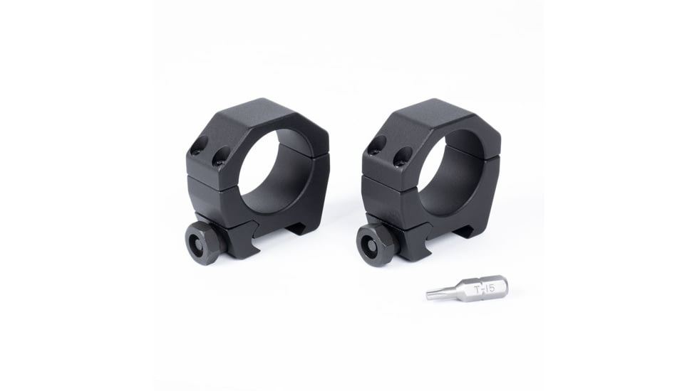 Evolution Gun Works Keystone Series Scope Ring Set, 1in Tube, 1.275in High, Black, 62002
