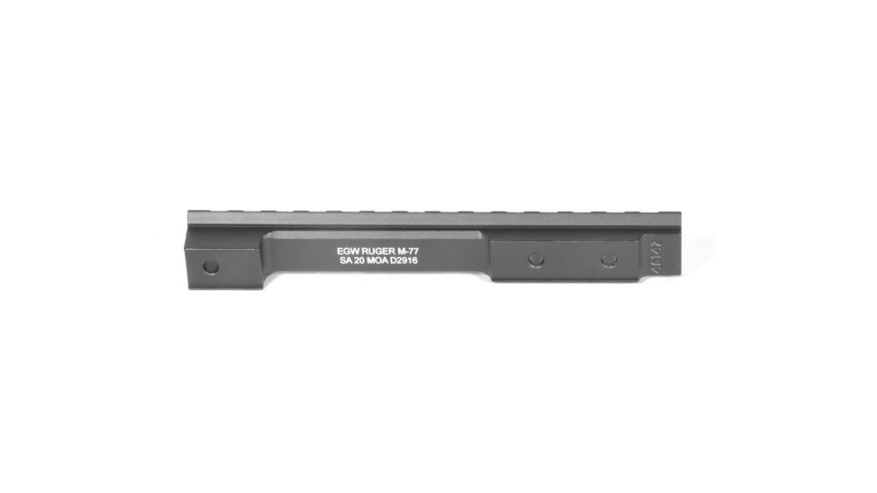 Evolution Gun Works Ruger M-77 Short Action 20 MOA, 5.882 in, Aluminum, Matte Black, 46142