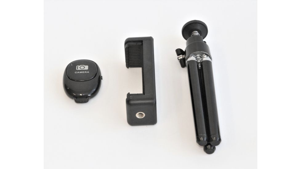 Field Optics Research Mini Tripod w/Ball Head and Phone Mount, AL telescoping legs, 4.5in to 6.5in, 1/4-20 thread., FMTA