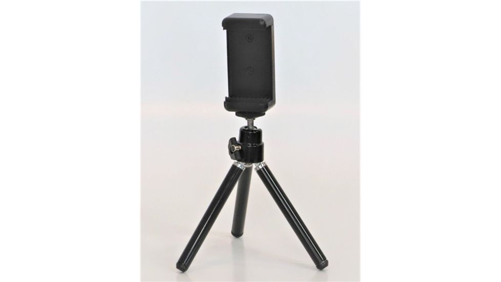 Field Optics Research Mini Tripod w/Ball Head and Phone Mount, AL telescoping legs, 4.5in to 6.5in, 1/4-20 thread., FMTA