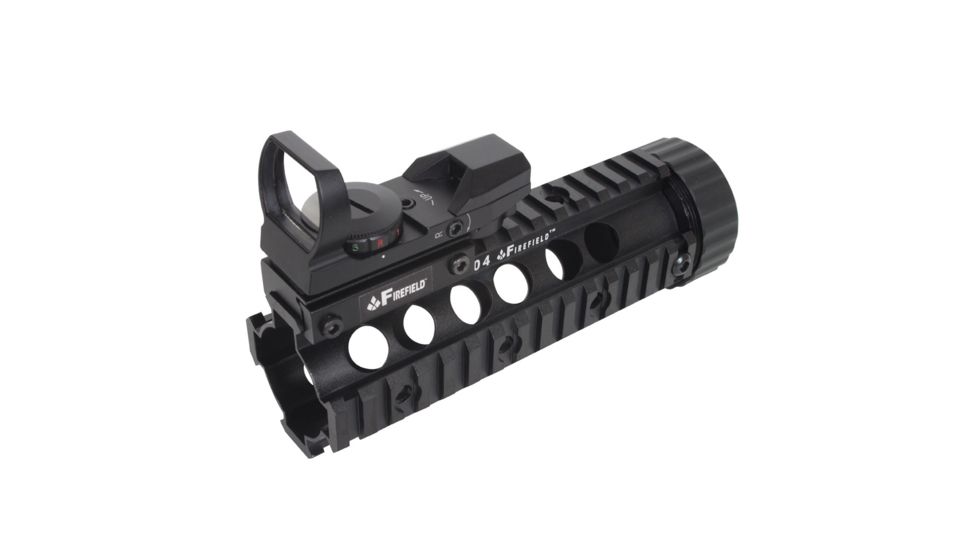 Firefield Carbine 6.9in Free Float Quad Rail, Black - FF34004