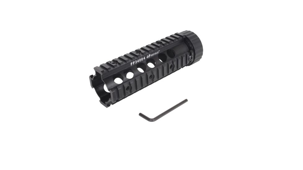 Firefield Carbine 6.9in Free Float Quad Rail, Black - FF34004