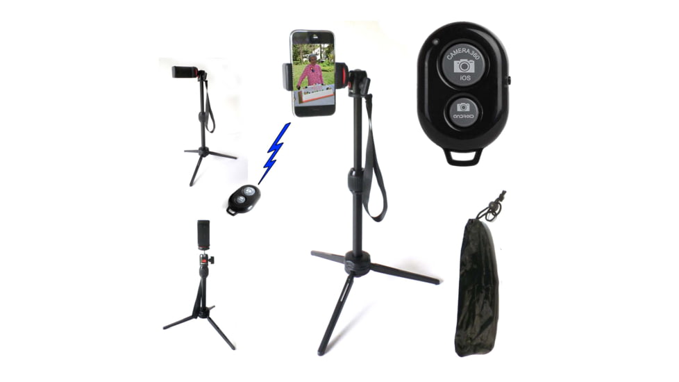 Galileo Smartphone Tripod w/ Bluetooth Shutter Control, Black, TP-1