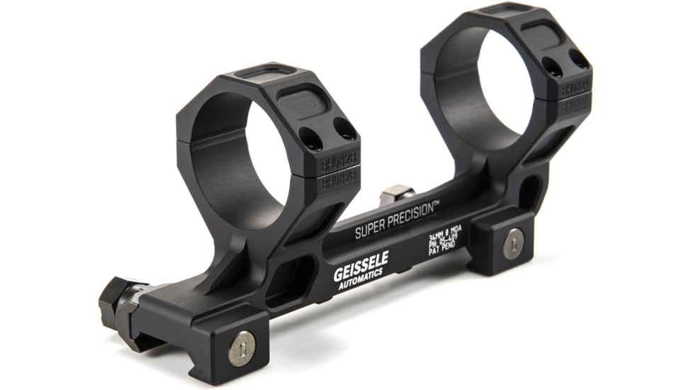 Geissele SR-25/AR-10 Super Precision Series Standard Scope Mount,34mm,7075-T6 Aluminum,Black 05-409B