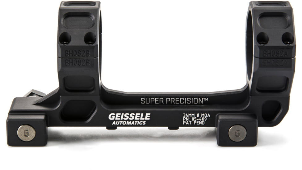 Geissele SR-25/AR-10 Super Precision Series Standard Scope Mount,34mm,7075-T6 Aluminum,Black 05-409B