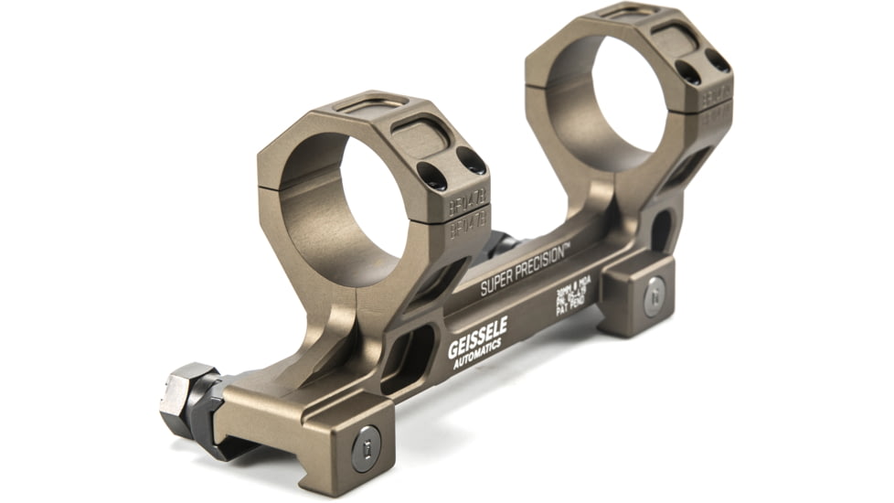 Geissele SR-25/AR-10 Super Precision Series Standard Scope Mount,30mm,7075-T6 Aluminum,Desert Dirt Color 05-419S