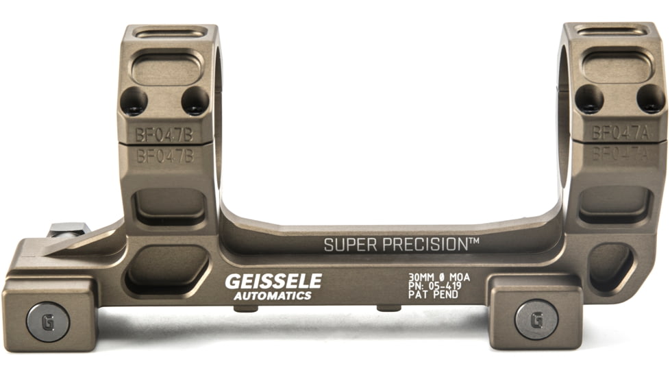 Geissele SR-25/AR-10 Super Precision Series Standard Scope Mount,30mm,7075-T6 Aluminum,Desert Dirt Color 05-419S