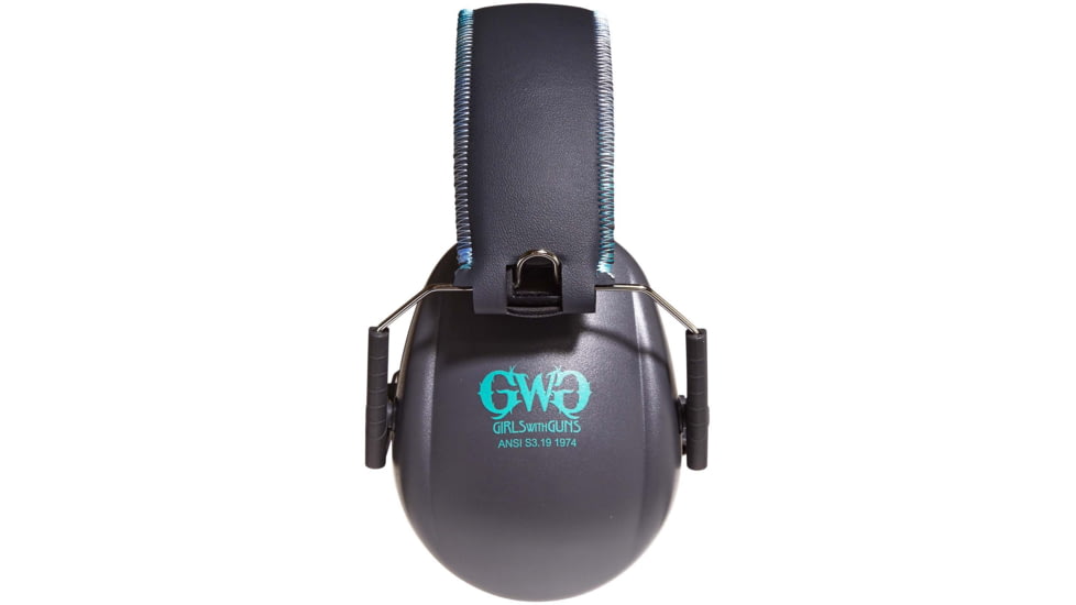 Girls With Guns Assure Low-Profile Earmuffs, 23 dB NRR, ANSI S3.19 &amp; CE EN352-1 Hearing Protection Rated, Gray/Teal/Black, One Size, 2319