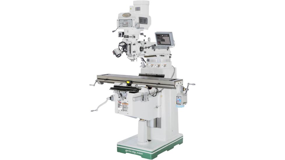 Grizzly Industrial 10in. x 50in. Variable-Speed Vertical Mill with Power Feed and DRO G0797