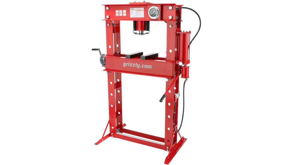 Grizzly Industrial 50-Ton Air/Hydraulic Shop Press T27978