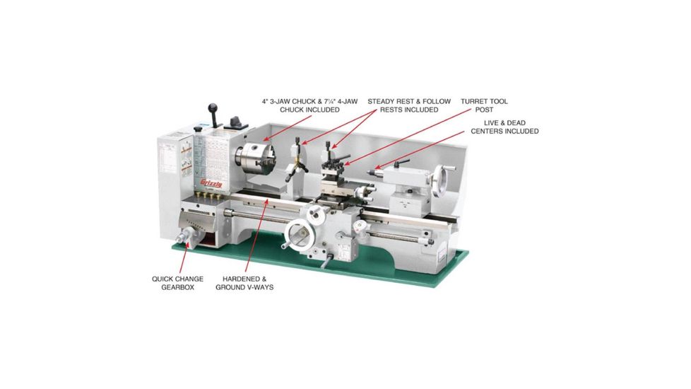 Grizzly Industrial 9in. x 19in. Bench Lathe G4000